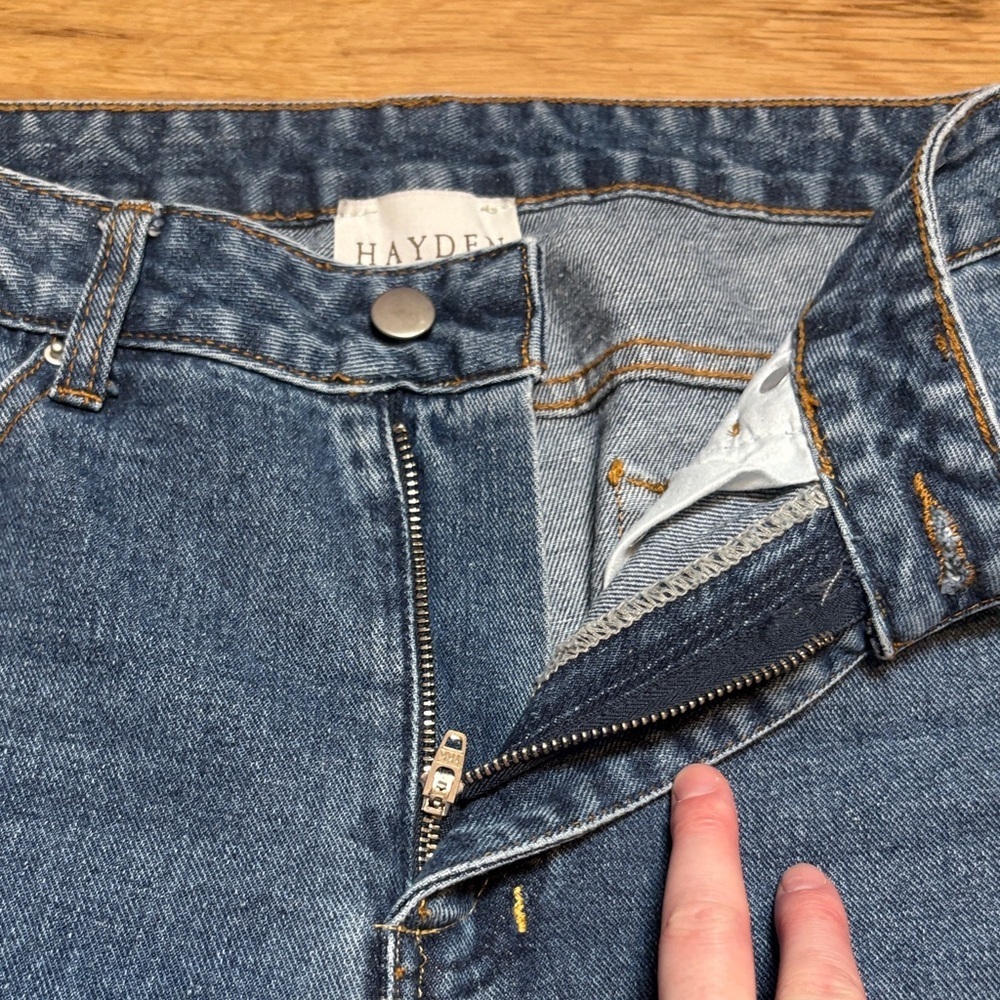 Hayden LA Classic Blue Denim Cropped Skinny Jeans Darling Hemline Women’s S - Picture 3 of 14